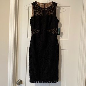 Ralph Lauren Black Lace Dress NWT